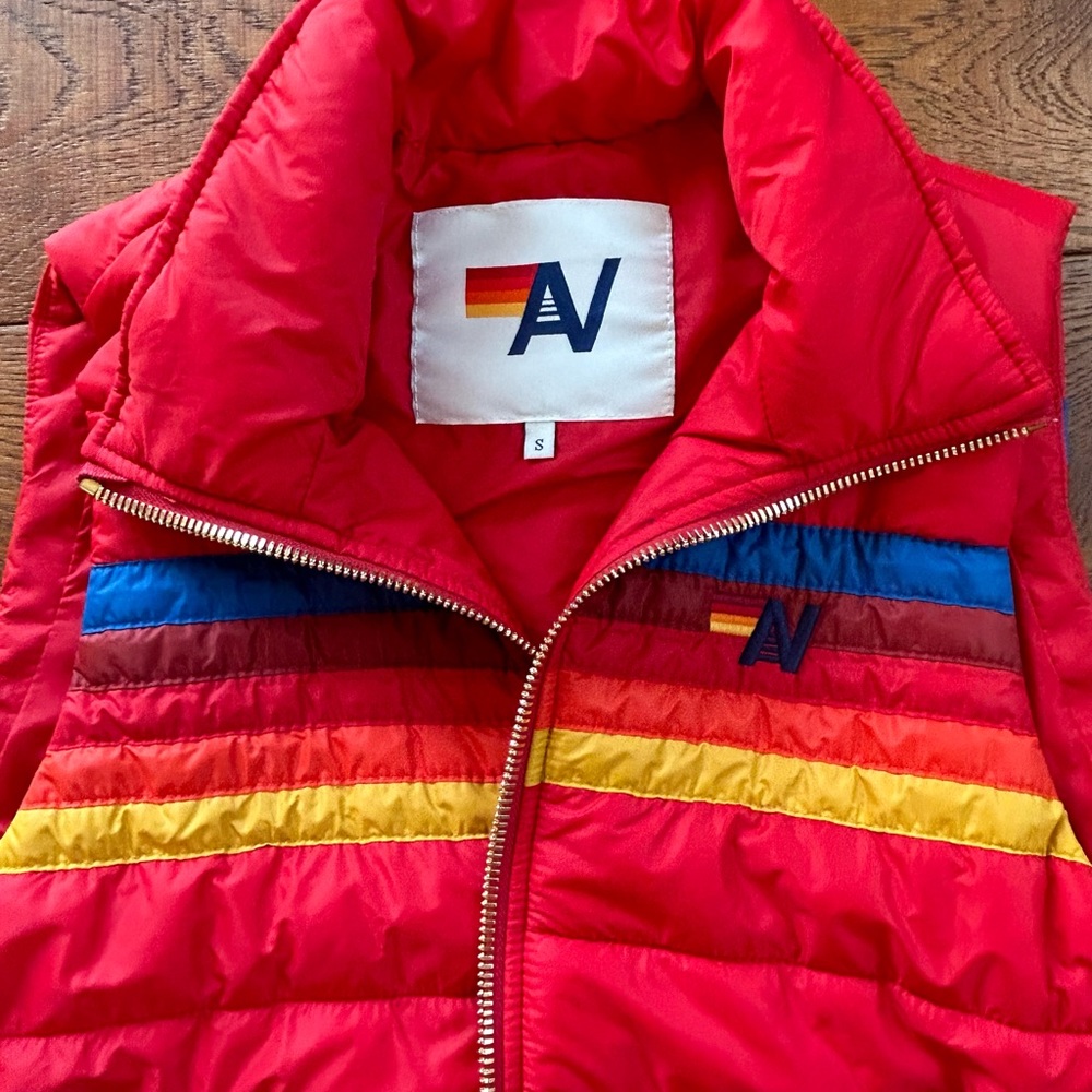NWOT Aviator Nation gorgeous Red Vest- Women’s Small